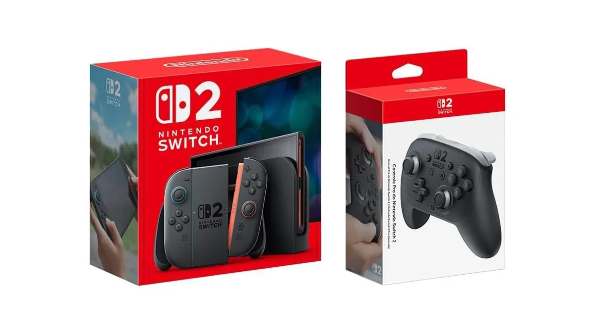 Nintendo Switch 2 chega em pacote com Pro Controller por R$ 4.279,61