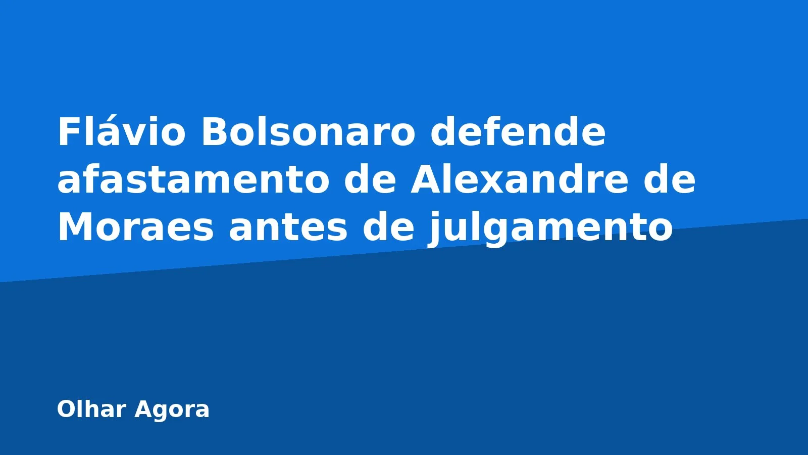 Flávio Bolsonaro defende afastamento de Alexandre de Moraes antes de julgamento