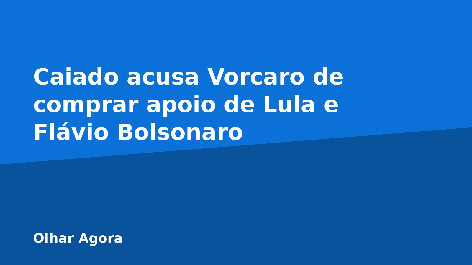 Caiado acusa Vorcaro de comprar apoio de Lula e Flávio Bolsonaro