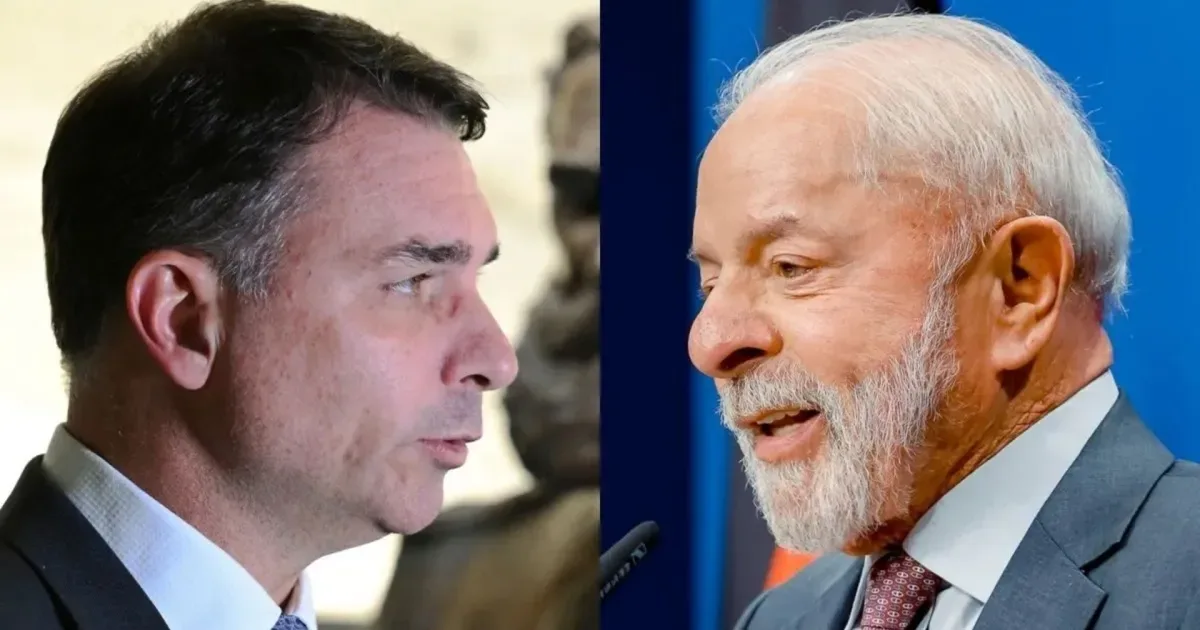 Flávio Bolsonaro aparece à frente de Lula em simulação de segundo turno