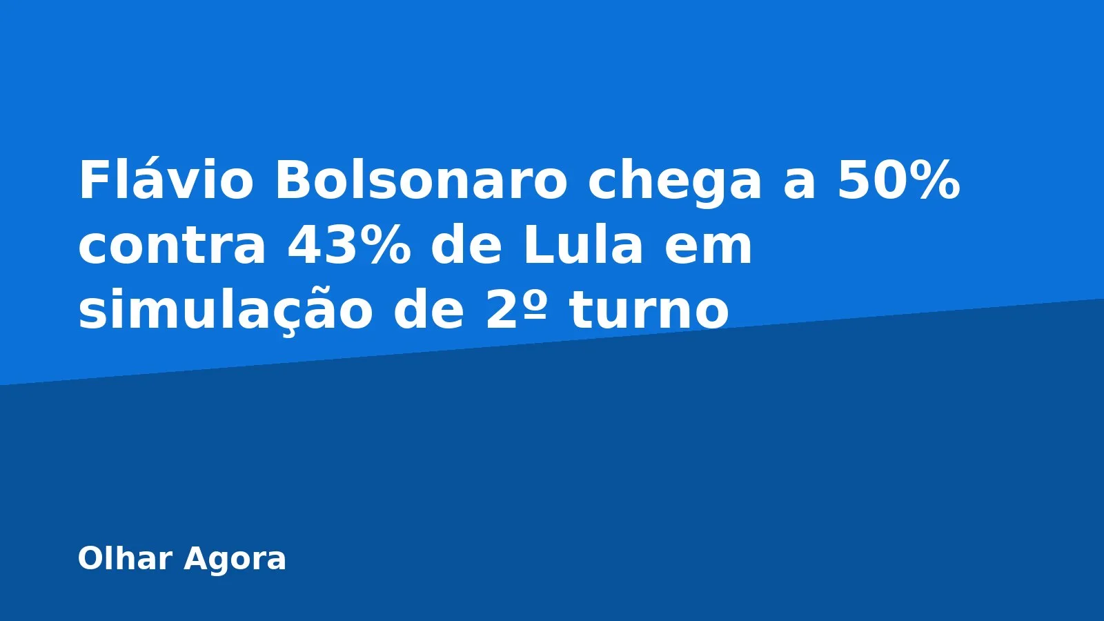 Flávio Bolsonaro chega a 50% contra 43% de Lula em simulação de 2º turno