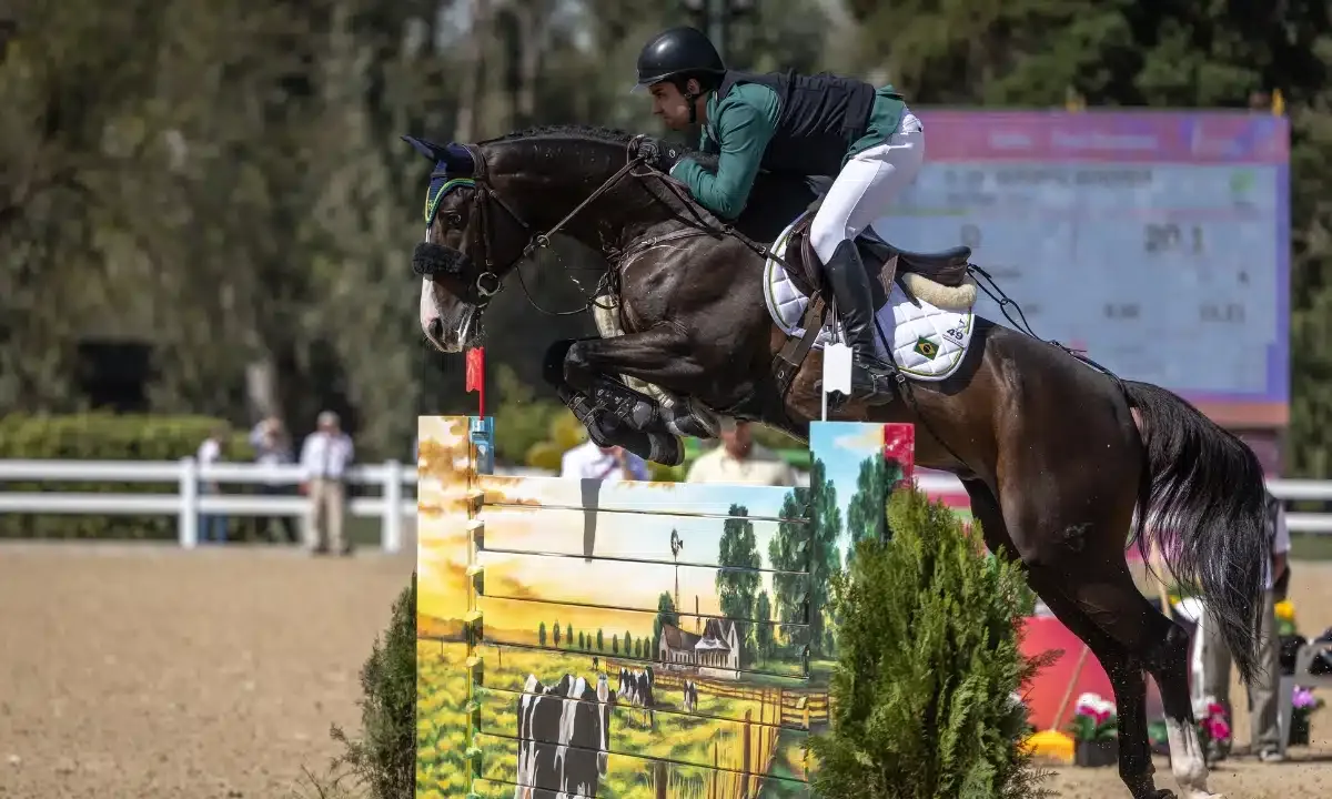 Gabriel Gouveia lidera decisão individual após ouro do Brasil no hipismo