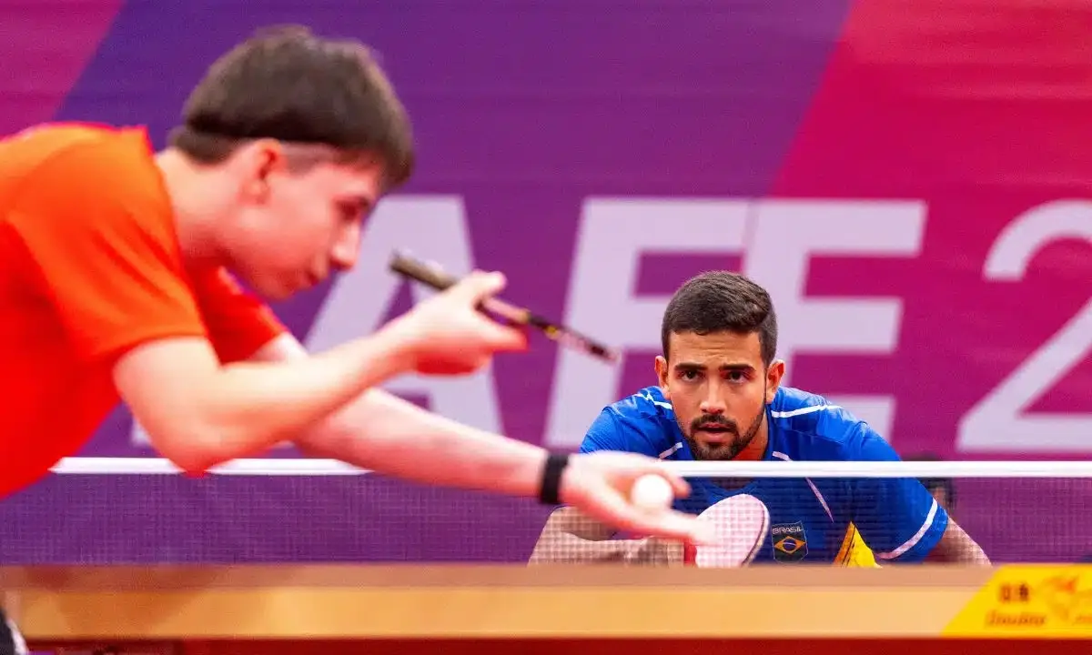 Brasil vence os dois duelos e fica na ponta dos grupos no tênis de mesa