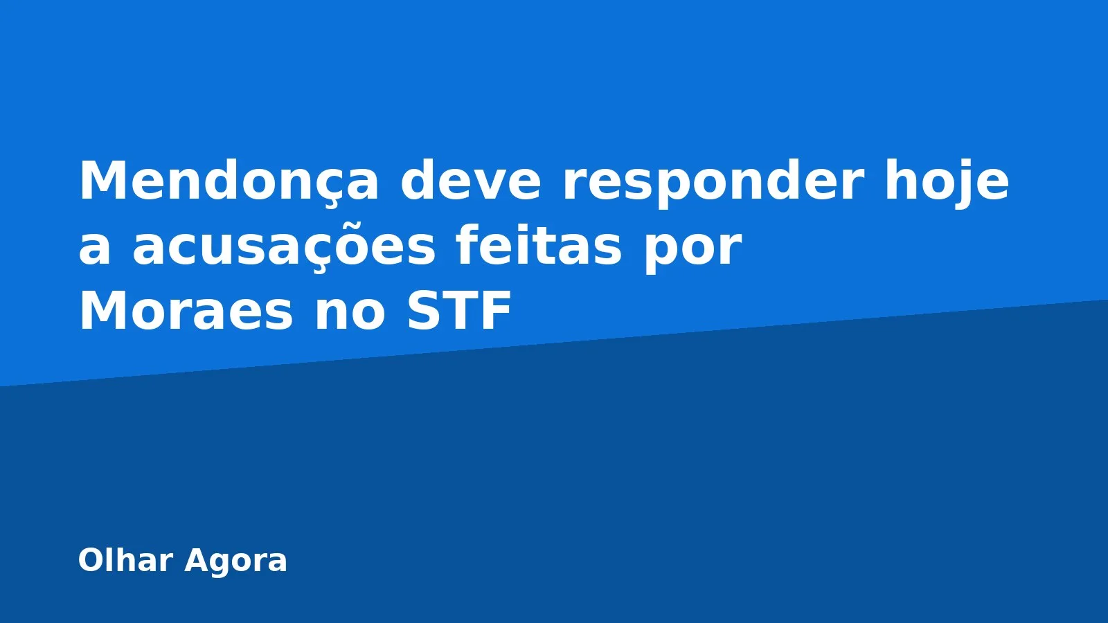 Mendonça deve responder hoje a acusações feitas por Moraes no STF