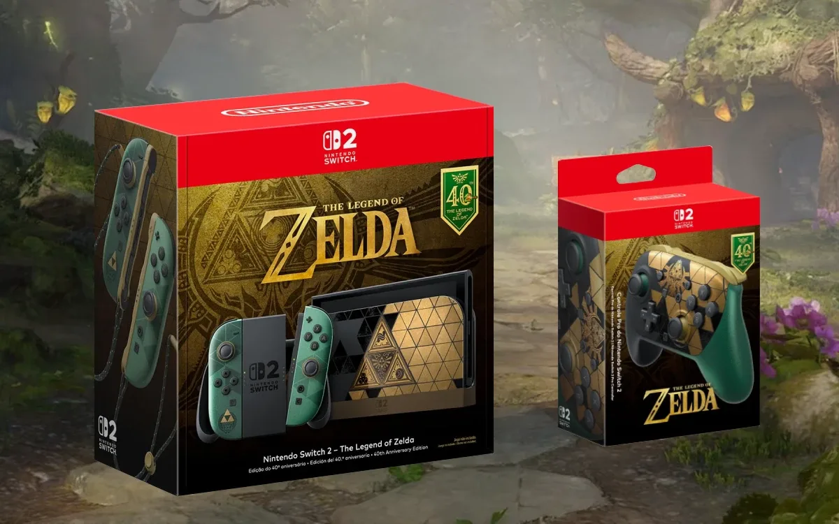 Nintendo anuncia coleção de Zelda com console e acessórios para Switch 2