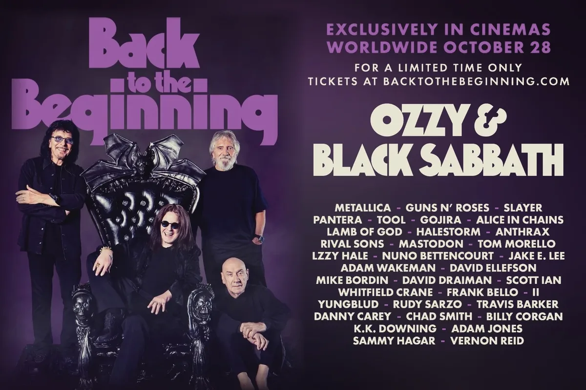 Filme da despedida de Ozzy e Black Sabbath estreia em 28 de outubro