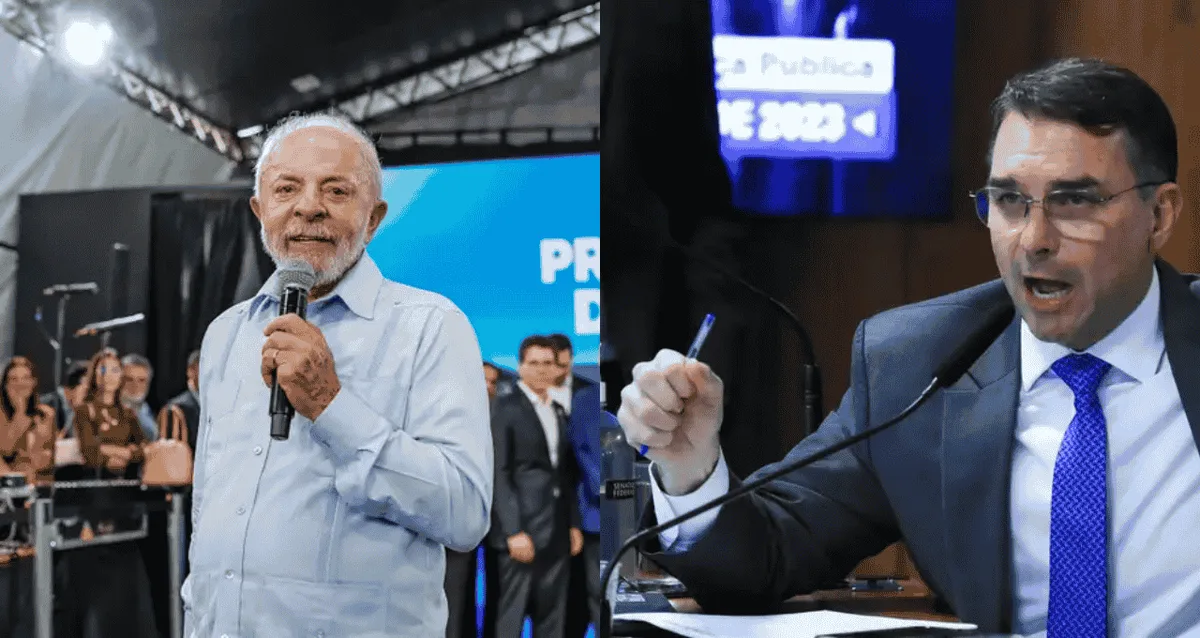 Lula marca 43% e Flávio Bolsonaro, 42%, no segundo turno