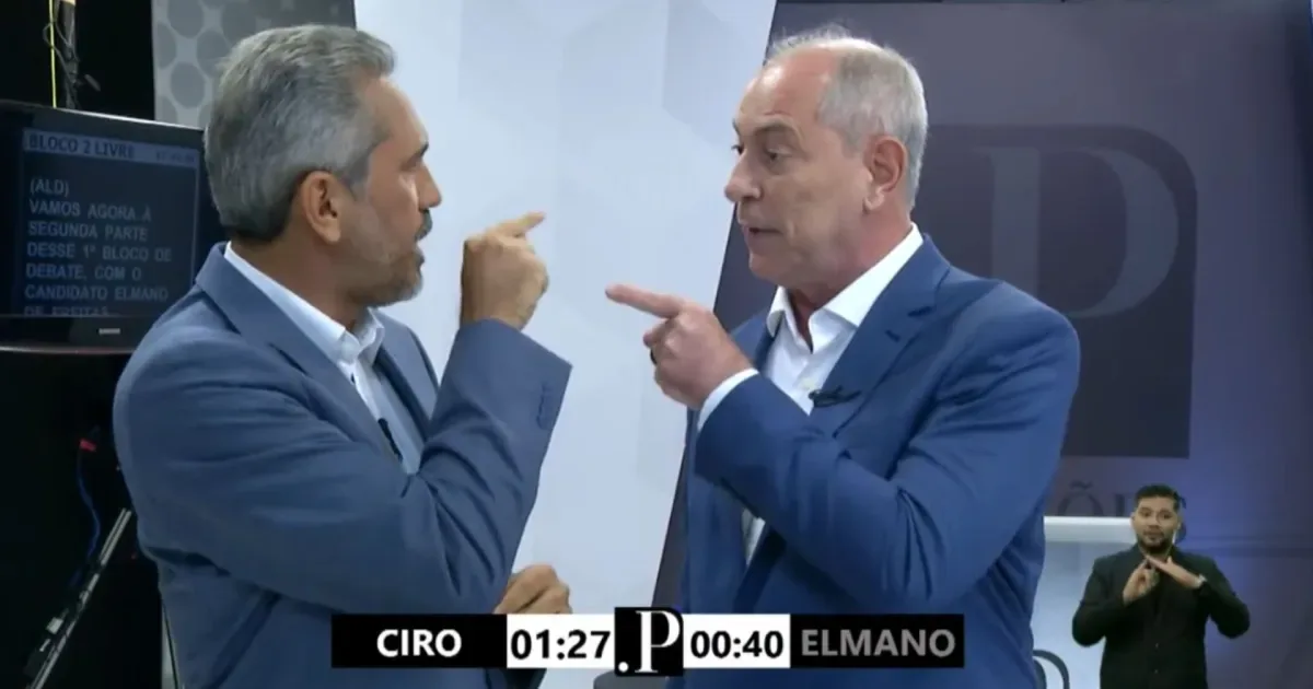 Debate no Ceará termina com troca de acusações entre Ciro e Elmano