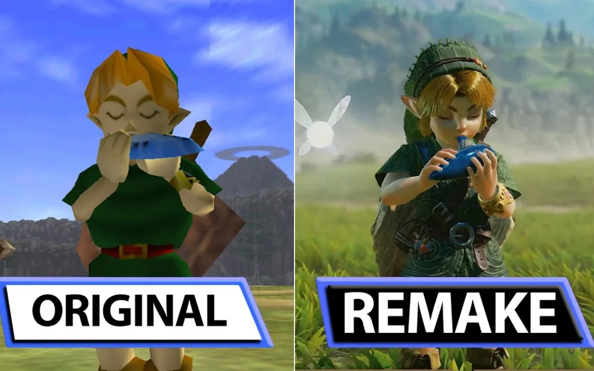 Remake de Ocarina of Time mostra mudanças no Switch 2 em vídeo comparativo