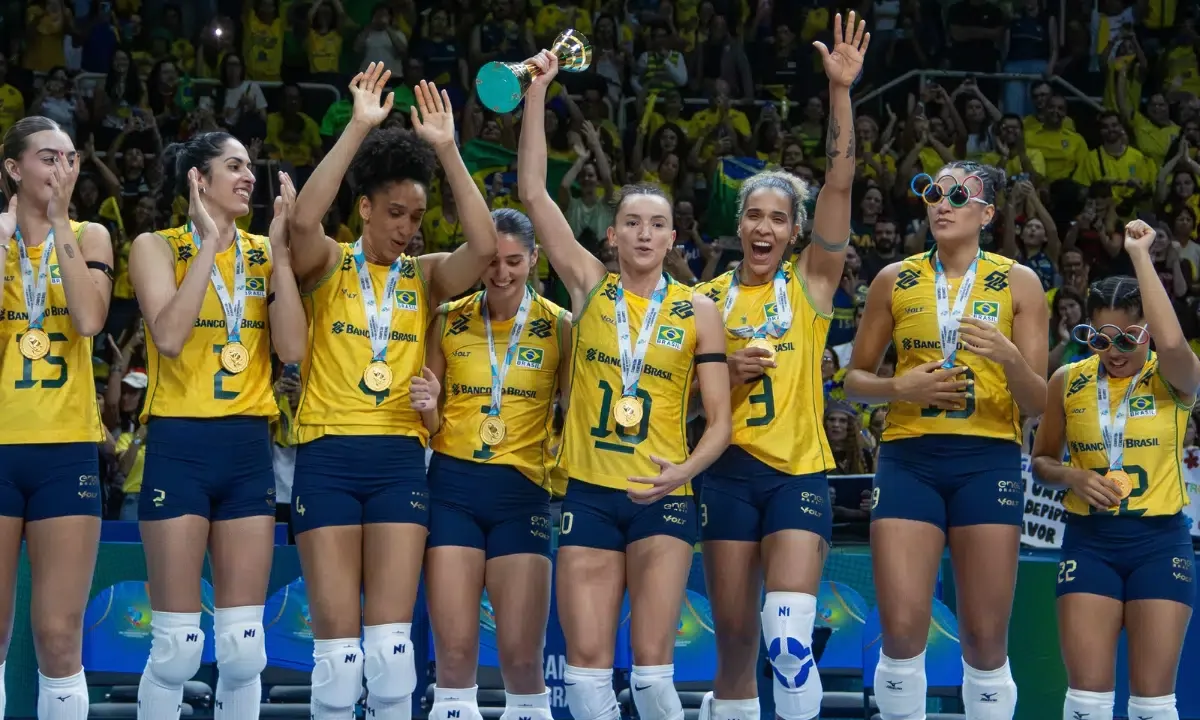 Brasil garante vaga em Los Angeles 2028 sem perder sets no vôlei