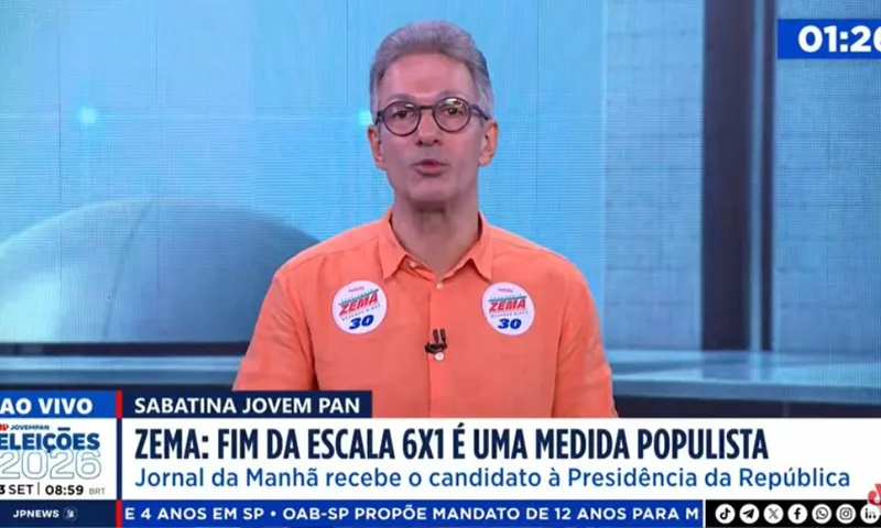 Zema vota em Araxá e vai a BH acompanhar contagem dos votos