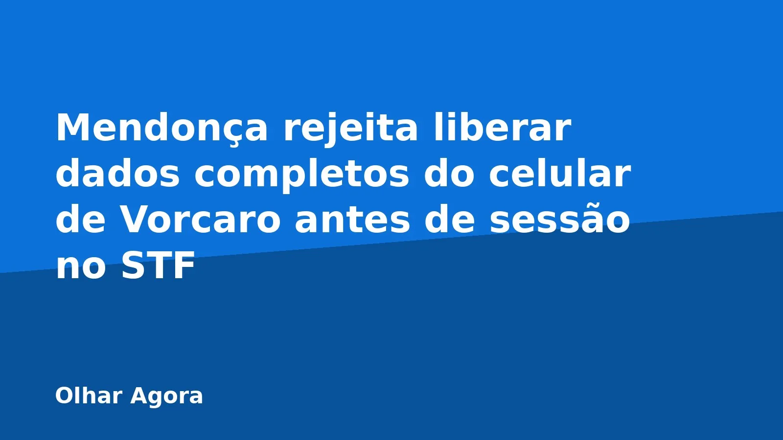 Mendonça rejeita liberar dados completos do celular de Vorcaro antes de sessão no STF