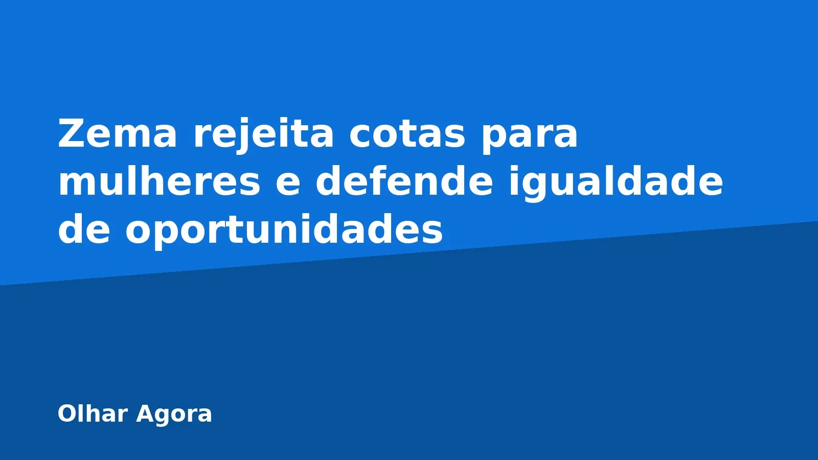 Zema rejeita cotas para mulheres e defende igualdade de oportunidades