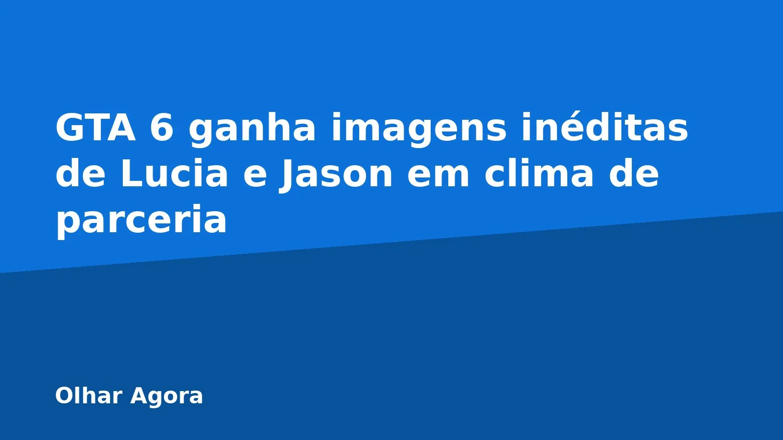 GTA 6 ganha imagens inéditas de Lucia e Jason em clima de parceria