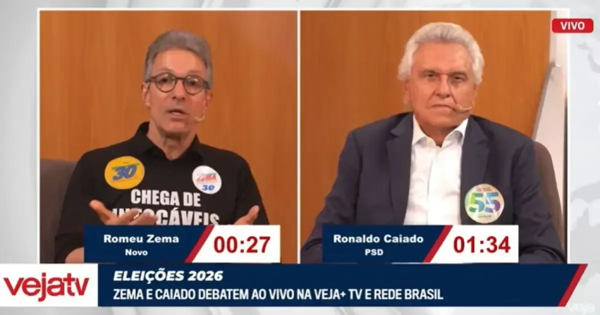 Zema e Caiado cobram presença de Lula e Flávio em debate presidencial