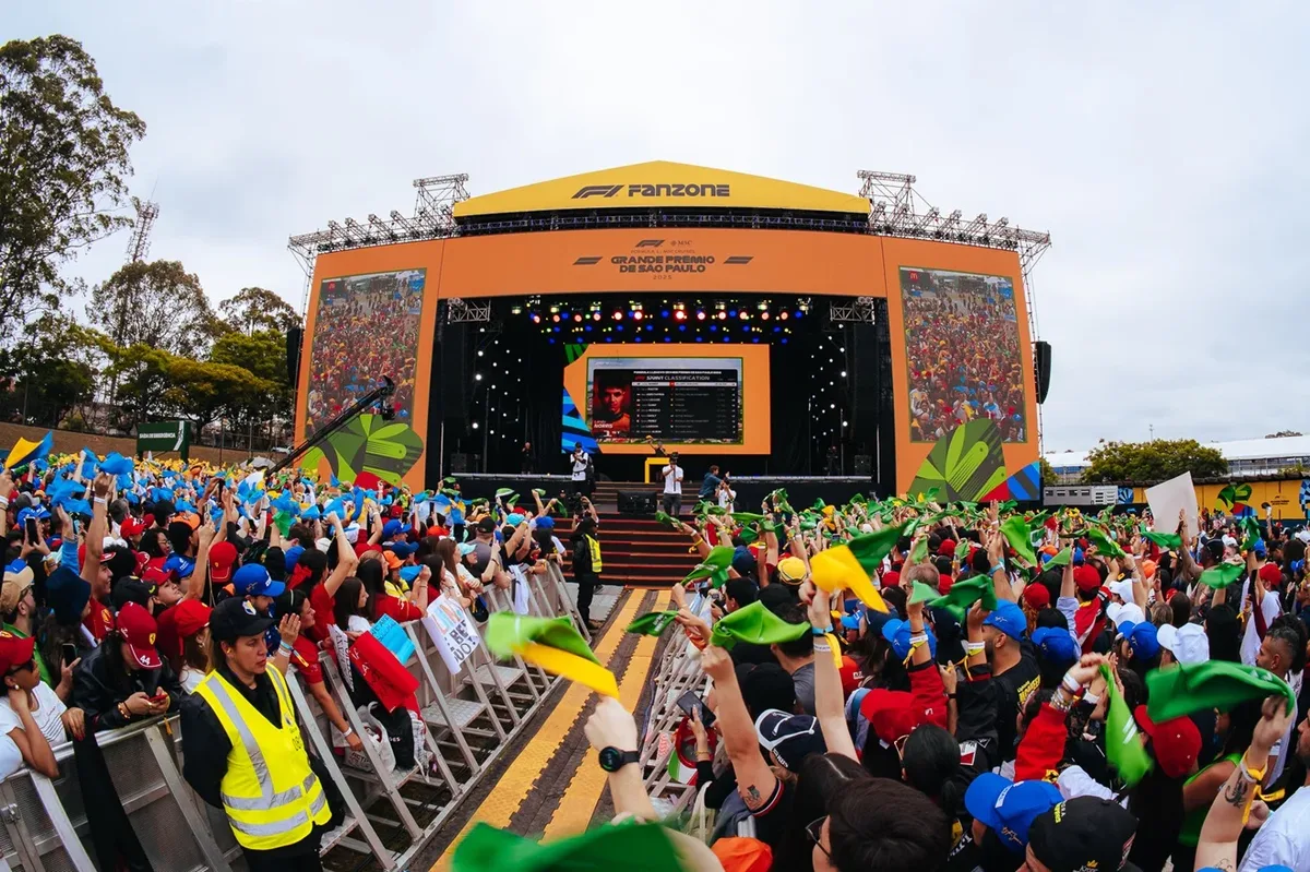 F1 Fanzone terá telão, simuladores e shows em Interlagos em novembro