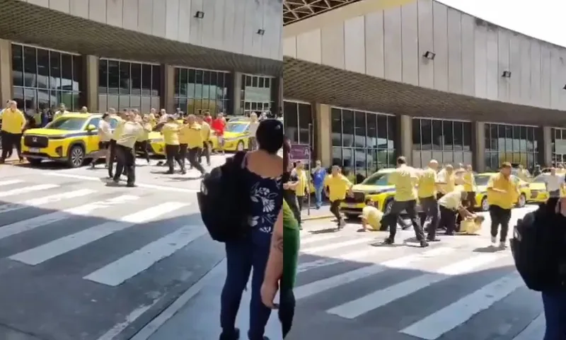 Briga entre taxistas mobiliza segurança no aeroporto do Galeão