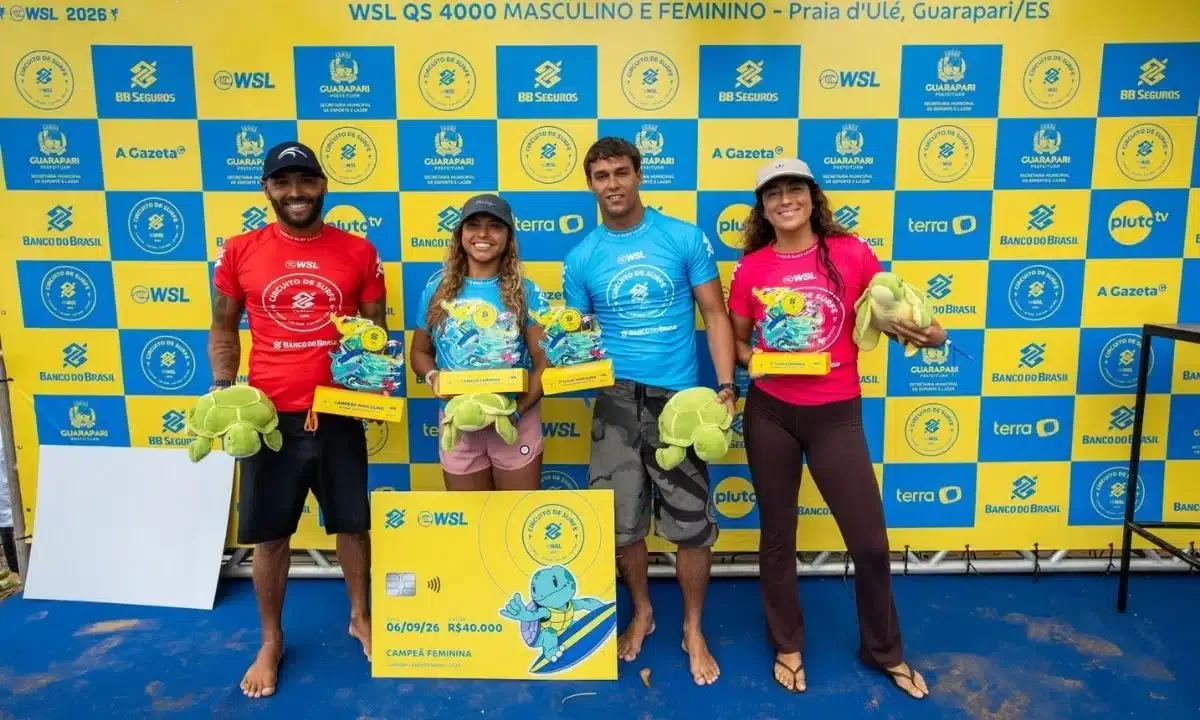 Jadson André e Tainá Hinckel vencem etapa do QS em Guarapari